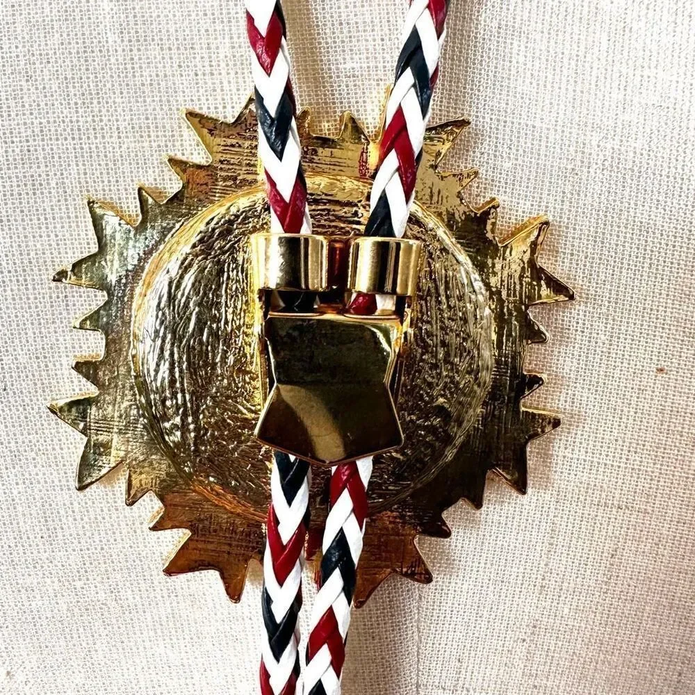 El Bekal red white blue bolo tie el bekal